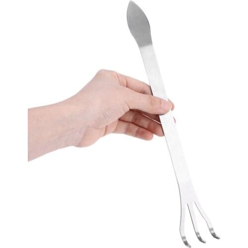 Stainless Steel Root Rake 3-Prong Loosen Soil Bonsai Tree Tools with Ergonomic Handle Wholesale