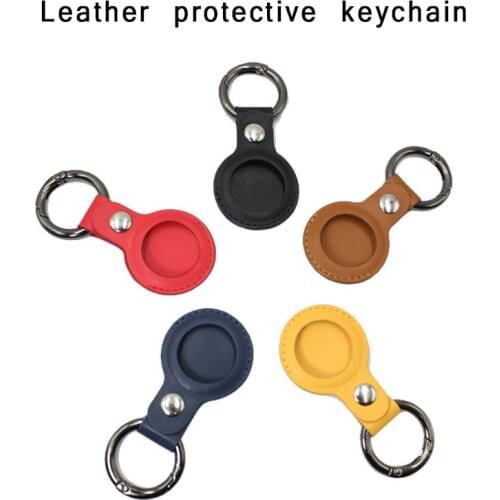 Leather Protective Cover For AirTags Protective Case Sleeve Anti-scratch Anti-lost Protector Shell For Air Tags Locator Tracker