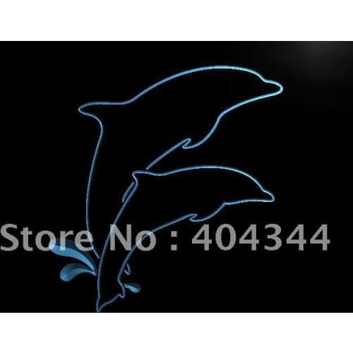 LK338- Dolphins Display Ocean Life NEW LED Neon Light Sign home decor crafts