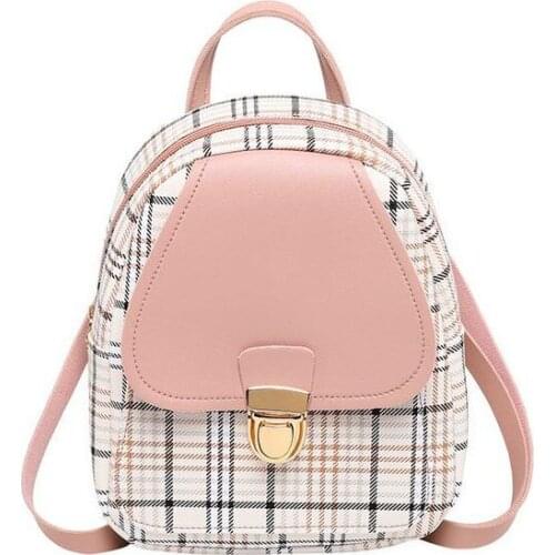 2020 Women Autumn Plaid Printing Mini Handbag Korean Version Zipper Small Shoulder Bag Multicolor Brand Messenger Bag For Women