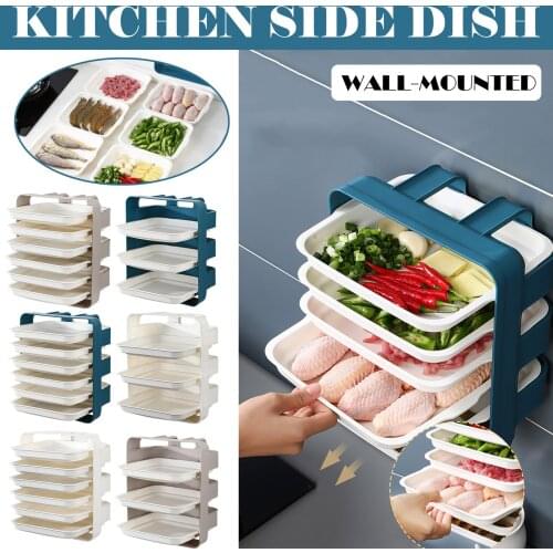 Multilayered Dishes Tray Rack Organizer Hot pot Restaurant Guest Preparing Food Holder Hotpot Main Side Dish Storage Plate