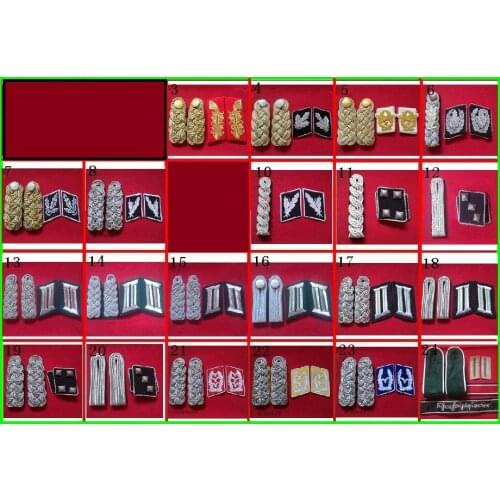 WWII WW2 GERMAN SHOULDER BOARDS GERMAN Elite Reich Leader collar tabs combination