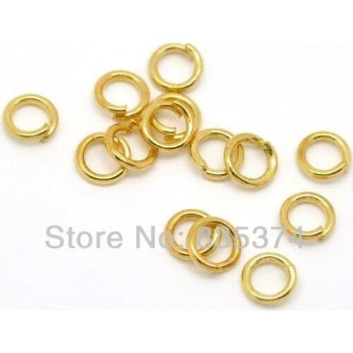 Wholesale 2000pcs Mix (4MM 6MM 8MM 10MM) Gold Plated copper Open Jump Rings Jewelry Findings Accessories