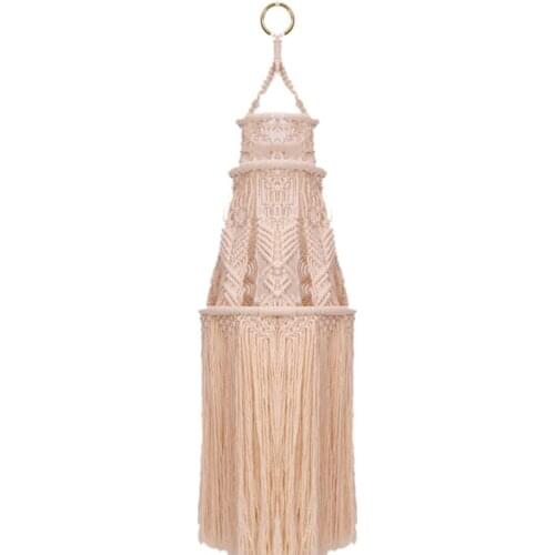 Handwoven Knitting Bohemian Lamp Shade,Ceiling Light Shade,Hanging Pendant Light Fitting for Living Room,Bedroom Decor