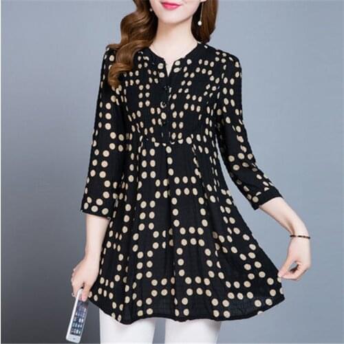 Spring Summer Chiffon Women Fashion Loose Casual Shirts Fashion V-Neck Short Sleeve Ladies Print Large Size Tops Blusas MM0437