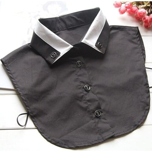 Crystal Styles Women Lapel Collar Necklace Female Lapel Detachable Detachable Lapel Shirt Fake False Collar turn down Choker