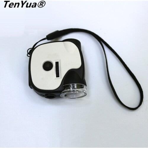 TenYua 55X Magnifier LED UV Lamp Mini Microscope Jewelry Antiques Identification Magnifying Glass Loupe