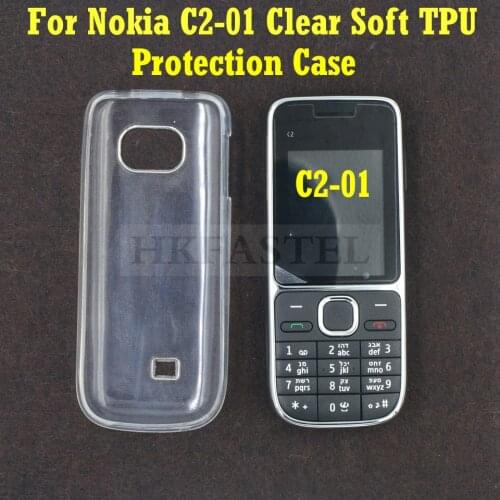 HKFASTEL Protection Case For Nokia C2 C2-01 C2 01 jelly Clear Soft TPU Back Case Protection Skin Camera Protect Cover