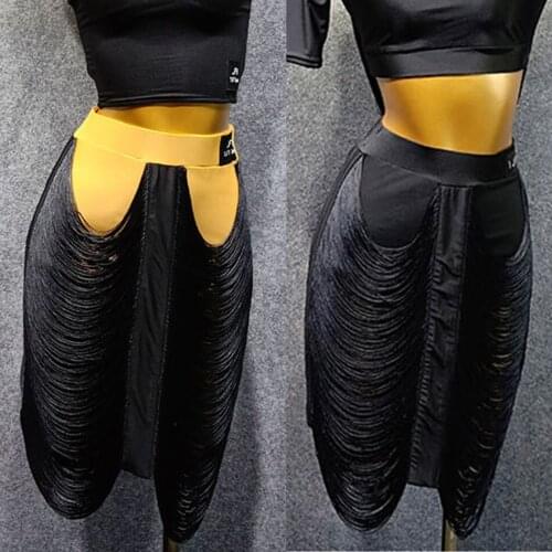 2020 New Latin Dance Dress Women Tassel Latin Dance Skirt for Ballroom Samba Tango Chacha Belly Dancing Performamnce W274B