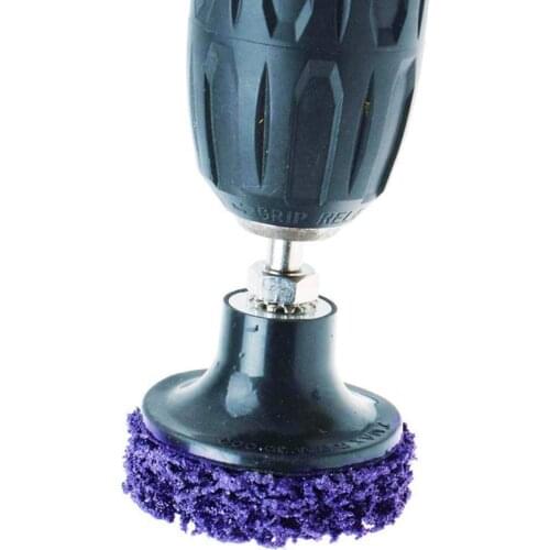 1pc 50mm Poly Strip Disc Abrasive Wheel Paint Rust Removal Clean For Angle Grinder 46 Grit +Rubber ring