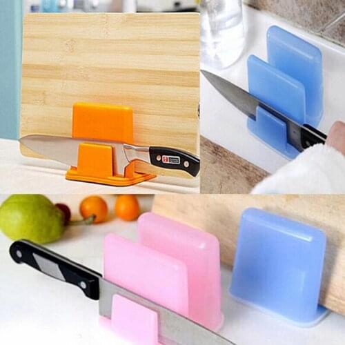 1Pcs Random Color Kitchenware Tableware Storage Multi-function Dish Rack Pot Cover Plastic Dinnerware Holder Cutting Board Frame