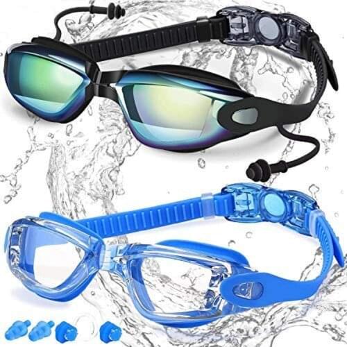 2 Pcs/lot Swimming Goggles for Men Women Kids Youth Adult Swim Goggles No Leaking Anti Fog UV Protection Glasses UV 400
