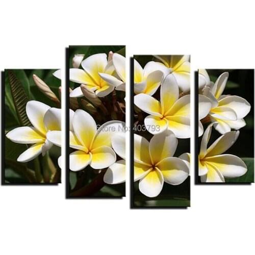 Free shipping 4PCS Elegant Flower Oil Printed Painting Oil Painting On Canvas Home Decorative Art Picture