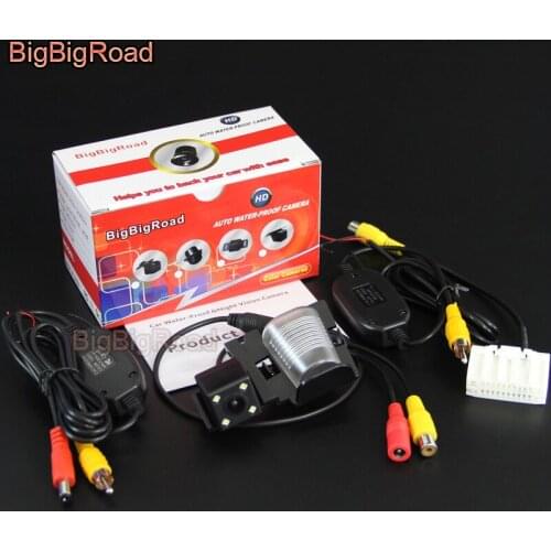 BigBigRoad Car Rear View Camera For Jeep Wrangler Rubico Sahara Unlimited 2013 - 2016 with adapter Original Monitor Compatible