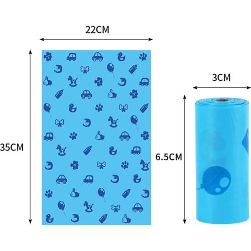 Biodegradable Dog Poop Bags Earth Friendly 240pcs 16 rolls/box Pet Dog Cat Waste Bags Thicken Garbage Bag blue poop bag