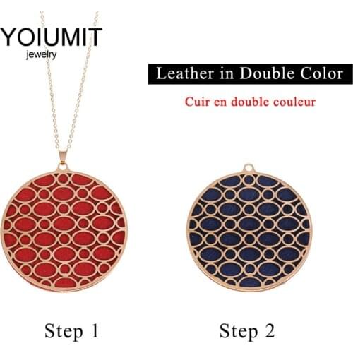 Cremo Fashion Pendant Necklace For Women Interchangeable Leather Femme2019 Bijoux Stainless Steel Charm Jewelry Valentines