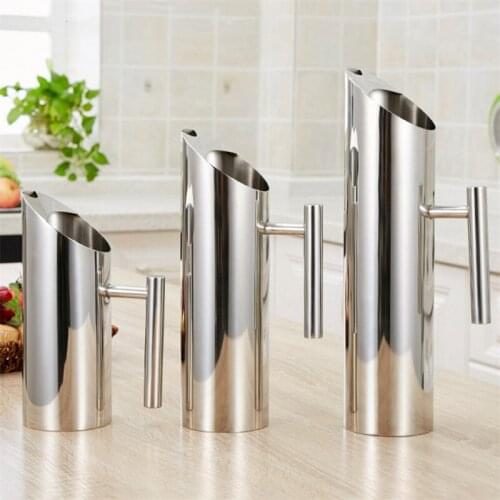 Large Capacity Kettle Water Jug Stainless Steel Cold Water Pot Heat-Resistant Juice Container Home Drinking Tools Drinkware