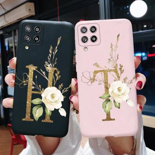 For Samsung Galaxy M32 Case Cover Soft Silicone TPU Back Cover For Samsung M32 M 32 M325 SM-M325F Cute Letters Funda Phone Case