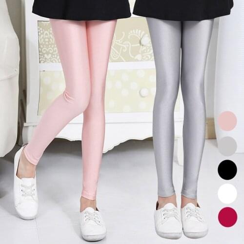 Kids Pants Girls Leggings Getry Luster Leggings Elastic Meninas Skinny Meisjes Kids Trousers For Clothes Children Baby Leguins