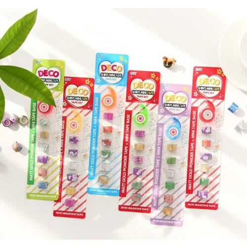 DL Creative cartoon colirful decorative belt gold powder flash tape DIY manual album accessories Stationery for office supplies
