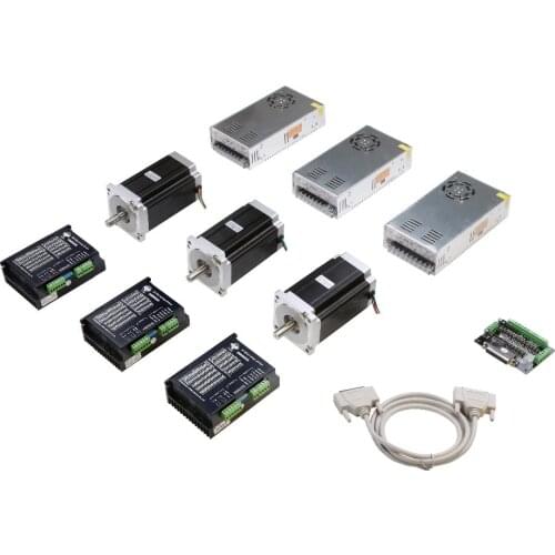 Holiday 3axis Nema 34 1700oz.in 151mm 6A 34HS5460 Stepper motor driver DM860A Mill High Torque CNC kit