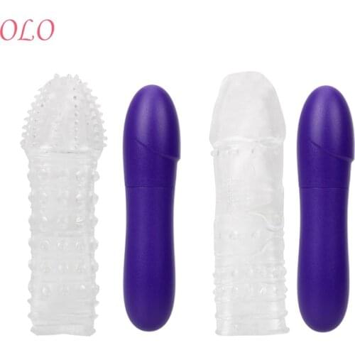 OLO Dildo Vaginal Massage Vibrator Clitoris Stimulator Female Masturbation Penis Sleeve Sex Toys for Women
