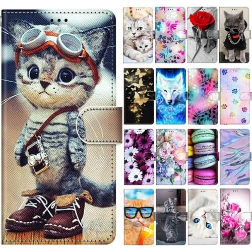 Flip Case on for Funda Samsung Galaxy J3 J5 J7 2017 Case Etui Cute Dog Cat Tiger Rose Wallet Leather Magsafe Phone Cover Women