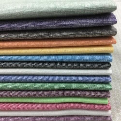 LEO&LIN New Black Orange Red white Blue brown Water Wash Hemp Cotton Hmade DIY Cotton Hemp Fabric Cloth