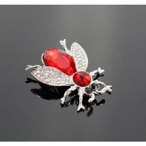 5pc Metal Beaded Bee Hook Bulkle Brooch Decorated for Sweater Collar Bag Belt Shoes Jewelry Apparel Accessories P22