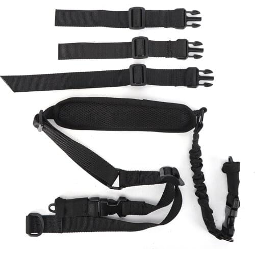 Outdoor Multifunction Sport Two Point Sling Mountaineering Adjustable Tactics Lanyard Safety Rope With Cotton Shoulder Pad
