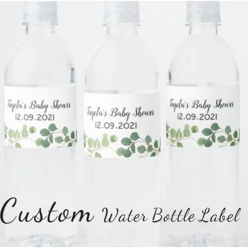24Pcs Personalized Custom Water Bottle Drink Beer Bottle Stickers, Used For Wedding, Bathing, Baptism, Birthday, Anniversary