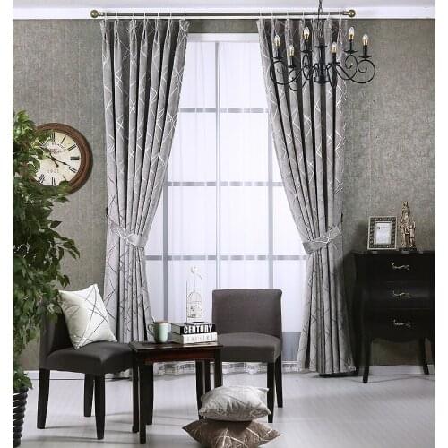 The new high-grade silver bark minimalist modern living room chenille living room curtains bedroom curtains flower