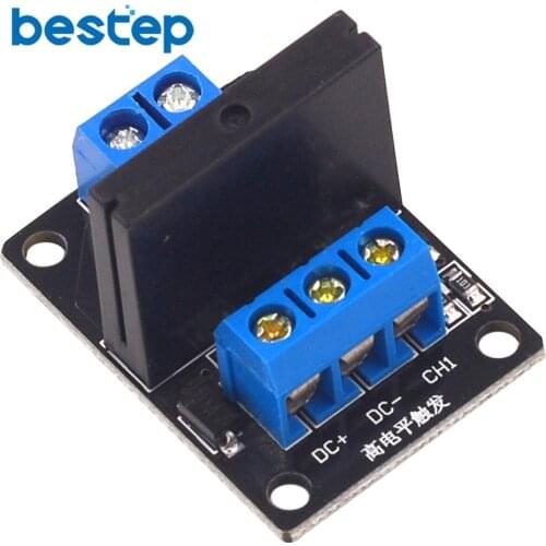 5V 1 Channel Solid State Relay Module High Level Trigger DC-AC 250V 2A Output with Resistive Fuse