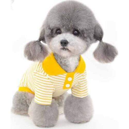 Autumn new striped dog clothes pet clothes dog clothes puppy clothes Teddy Pomeranian clothes cat clothes