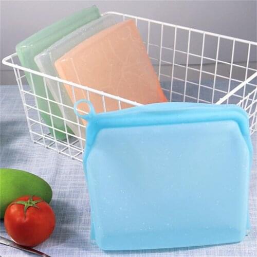 Food Grade Silicone Storage Bag Reusable Fresh Wrap Packaging Organizer Snacks Sandwich Cookies Reusable Food Storage Container