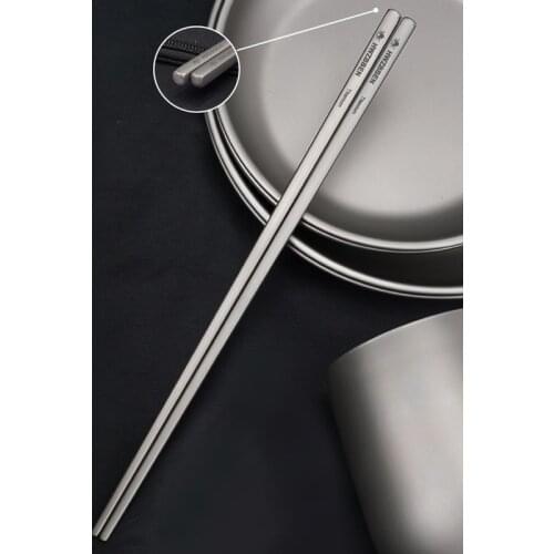 Hollow Titanium Chopsticks Titanium Alloy Hollow Inside Picnic Chopstick Portable Outdoor Camping