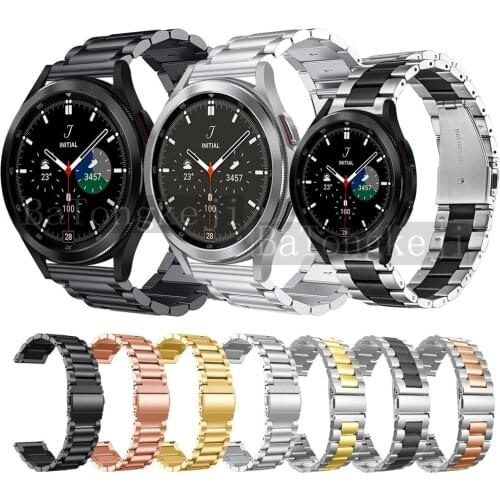 Stainless Steel Strap For Samsung Galaxy Watch 4 classic 42mm/Active 2 44mm 40mm/Watch3 45mm 41mm Metal Band Watchband Bracelet