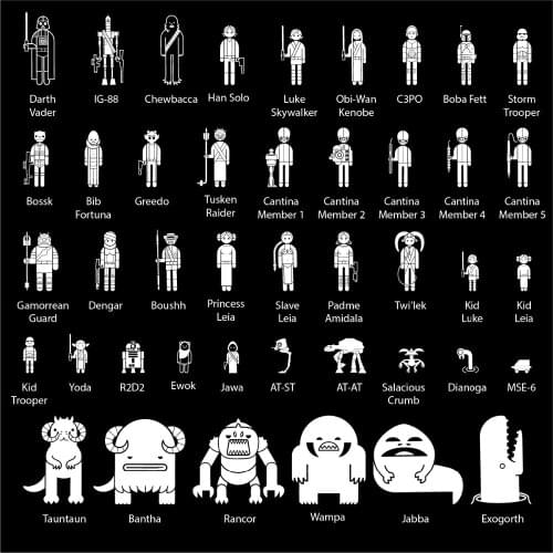 Family Character Vinyl Stickers Car Decal Window Art Bumper Car Accessories Decor Unique T102