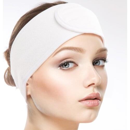 Sinland Cosmetic Microfiber Hair Wrap Head Band Makeup Toweling Headband For Women Girl Sports Spa Face Washing 100 Pieces Black