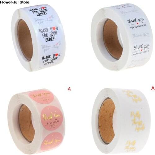 Stationery Sticker Thank You Sticker Flower Seal Label Adhesive Aesthetic Scrapbooking Scratch Off School Journal Gift Stickers