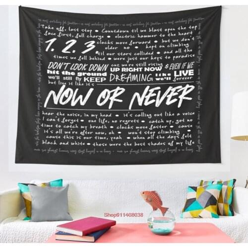 Now or Never Julie and the Phantoms tapestry Mosaic Style Hippie Boho Wall Tapestries Mandala Fabric Mat Living Room Decor