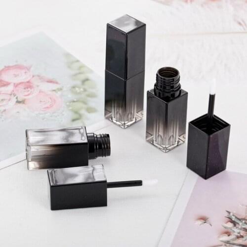 Private Label Lipgloss Tubes Gradient Black Empty Cosmetic Tubes DIY Lip Gloss Travel Bottle MakeUp Tool Lip Balm Containers