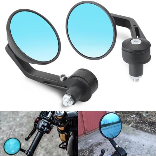 Universal 7/8" Round Bar End Rear Mirrors Motorcycle Motorbike Scooters Rearview side Mirror retroviseur moto for Cafe Racer