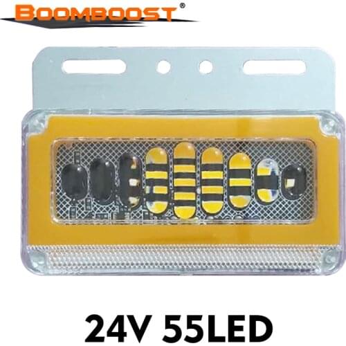 1 PC Ground side light Waterproof 6D LED Glue Turn Signal Driving Warning Light White/Red/Yellow/Green/Blue 24V 55W