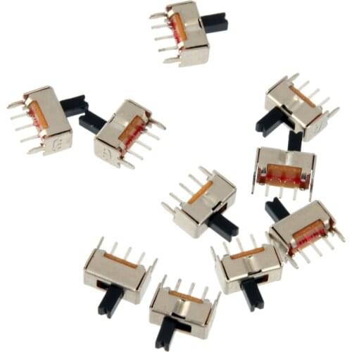 10Pcs 3 Pin 2 Position SPDT 1P2T Mini Micro Vertical Slide Switch