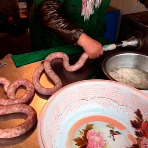 15Pc Casings for Sausage Salami Caliber 50Mm Length:30Cm Each + 4pc/Set Meat Grinder Sausage Packaging Tools Inedible Casings