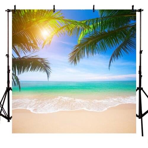Avezano Summer Backdrop Coconut Tree Sea Beach Sun Party Vacation Photography Backgrounds Photo Studio Photocall Photozone Decor