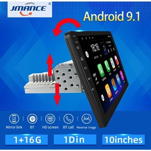 JMANCE Car Radio With Gps Screen Adjustable 1DIN 2G+32G 7/9/10 Inch Car Stereo FM Radio Navigation Player No 2 DIN 2din Android