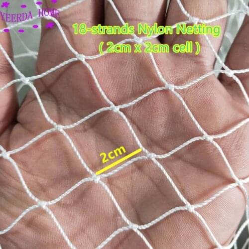 White Nylon Net,18-Strands Heavy Duty Garden Netting,Soft Nylon Mesh for Deer Chicken Fence Anti Bird Net Poultry Climbing Plant