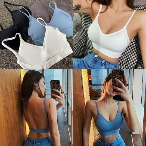 Bikinis Seamless Underwear Shoulder Tank Top Vest Sleeveless Women Fashion Push-up Fitness Comfortable Bra Large Size Tops